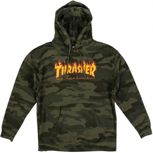 Thrasher Flame forest camo Hooded