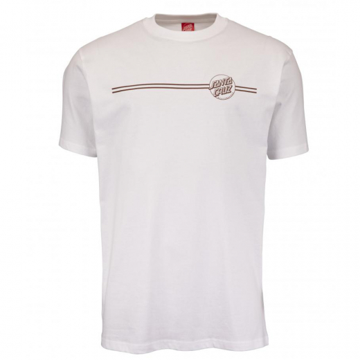Santa Cruz Opus Dot Stripe white/sepia T-Shirt