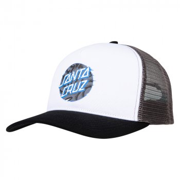 Santa Cruz Vivid Slick Dot white/grey Trucker Cap