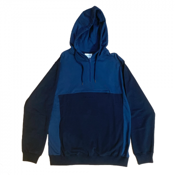 Cleptomanicx Ensign Blue Hooded Block Hooded