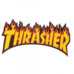 Thrasher Flame Medium yellow Sticker