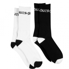 Thrasher Skate & Destroy black/white Pack of 2 Socks